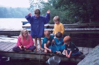 Morning ritual; pulling up the trap.