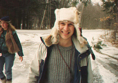Dann with Homemade Rabbit-skin Hat