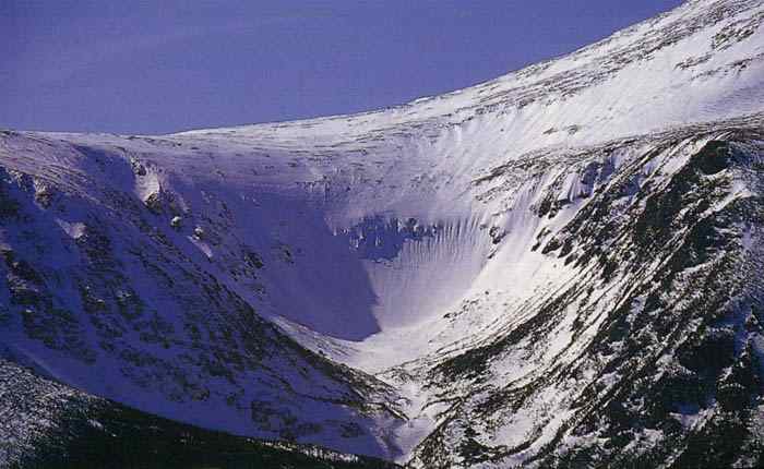 Tuckermans Ravine, near the Summit of Mount Washington. Spring Skiing into July!!