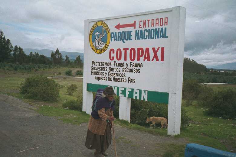 Entrance to Cotopaxi Volcano Parque Nacional