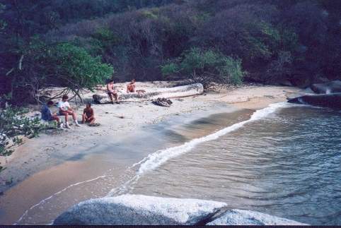 Secluded cove; cliffs on both sides!