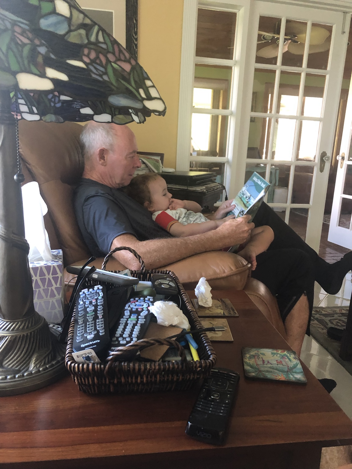 Another ordinary family moment inside the large old house.
