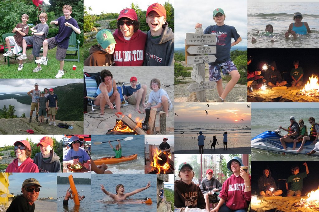 A collage of family memories from the Arlington years.