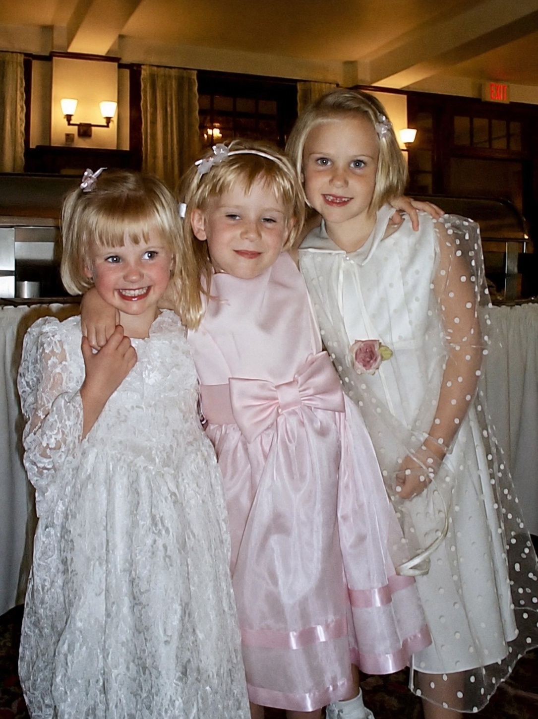 Izzy, Lily, and Juliet dressed up