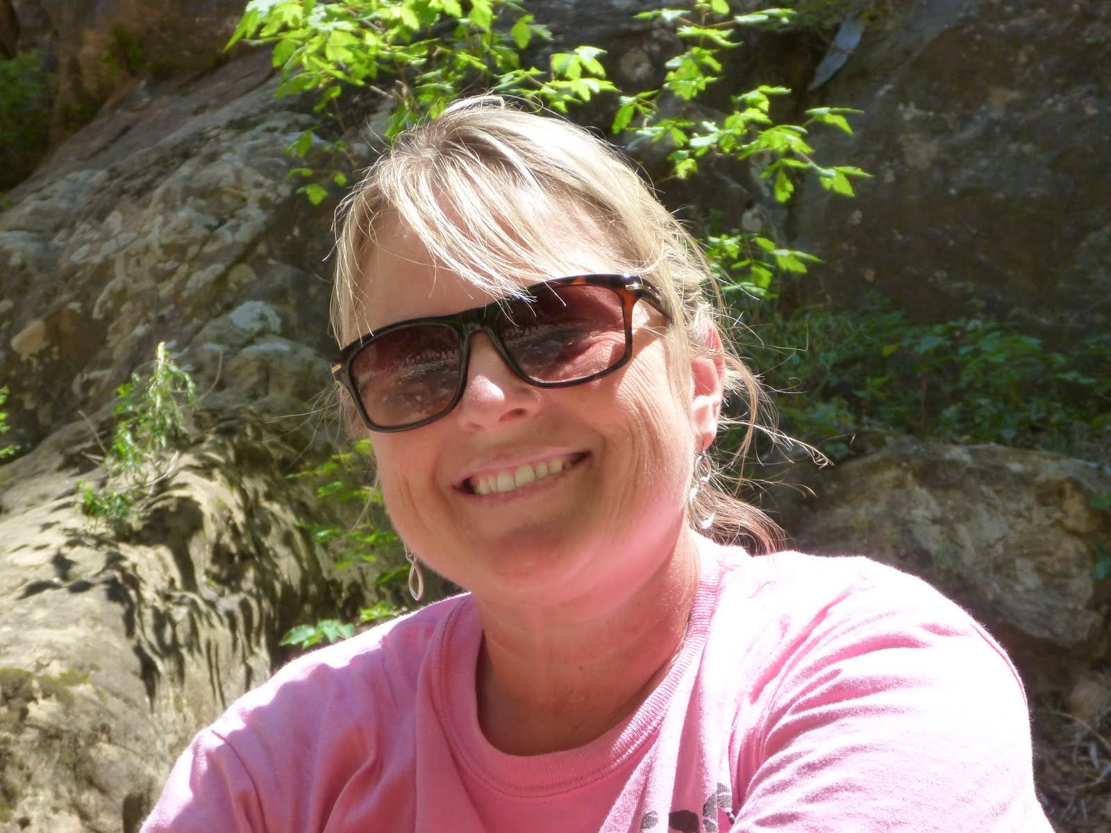 Cindy smiling during our day in Zion National Park.