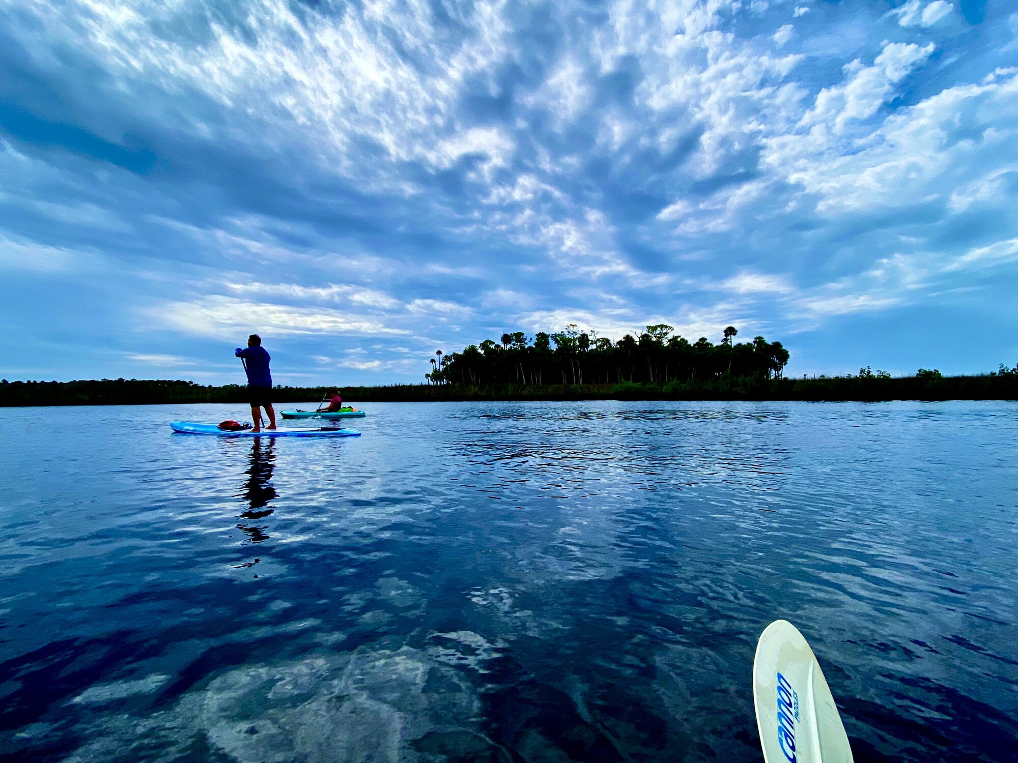 David on his stand-up paddleboard
