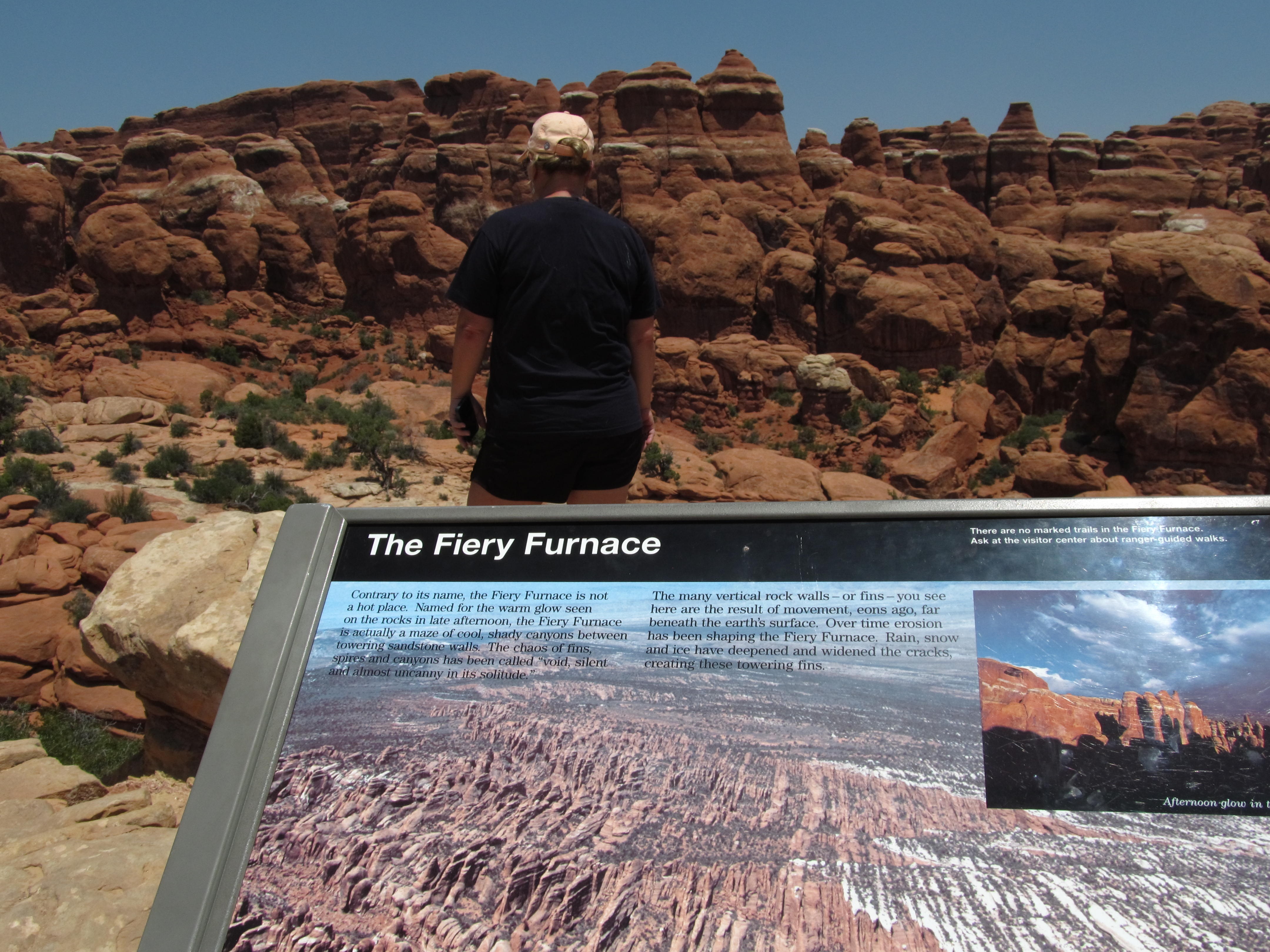 The Fiery Furnace overlook and its maze of narrow sandstone fins.
