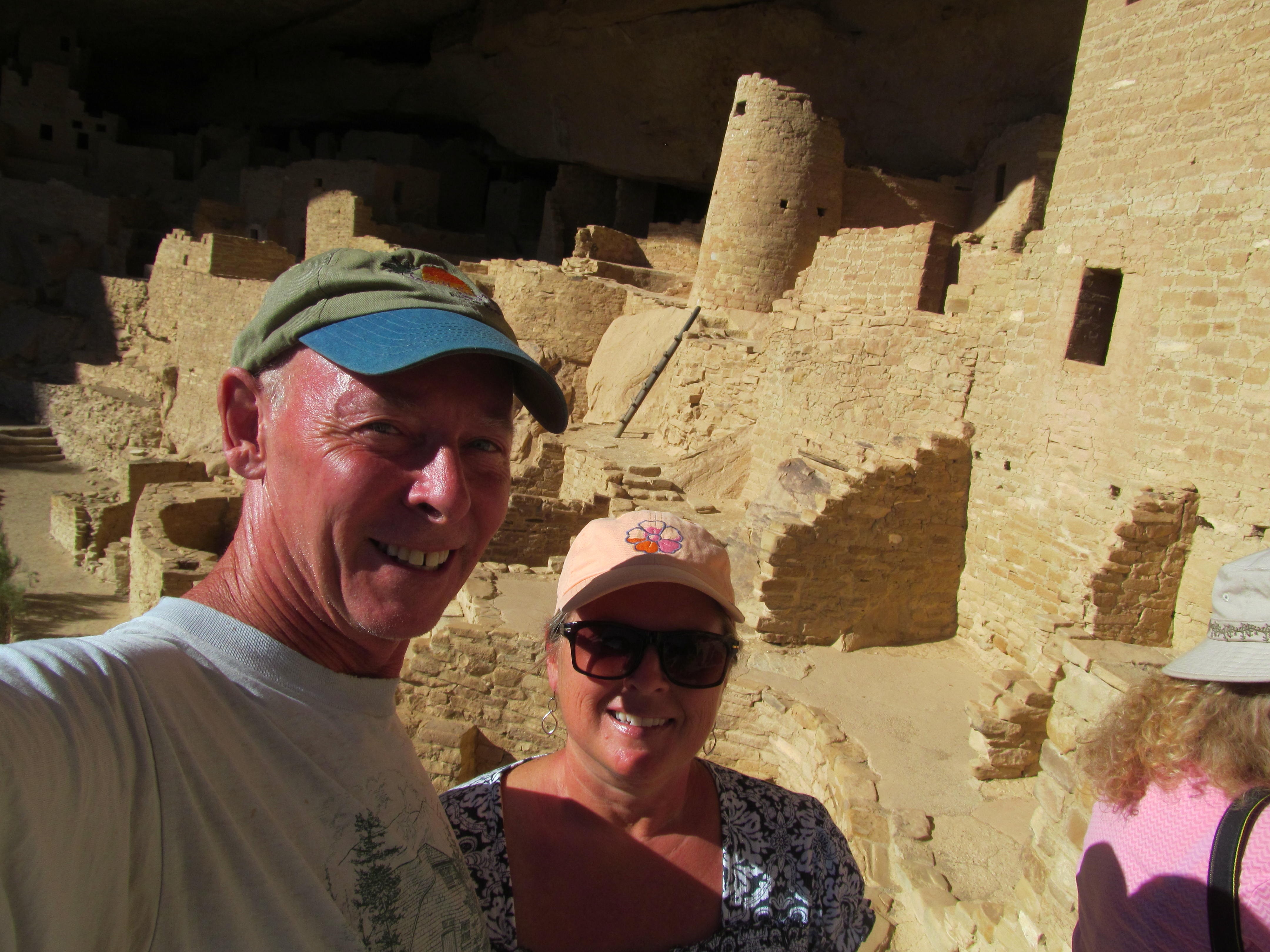 Another self-portrait surrounded by the ancient stonework of Cliff Palace.