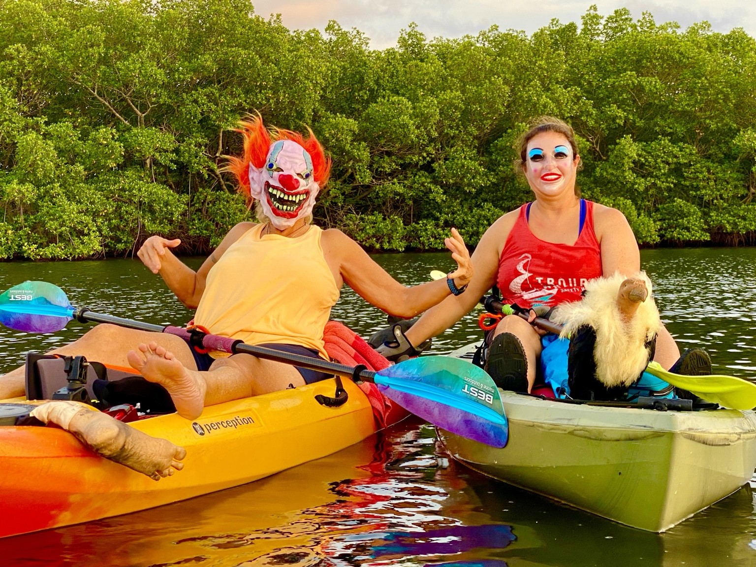 Halloween paddlers