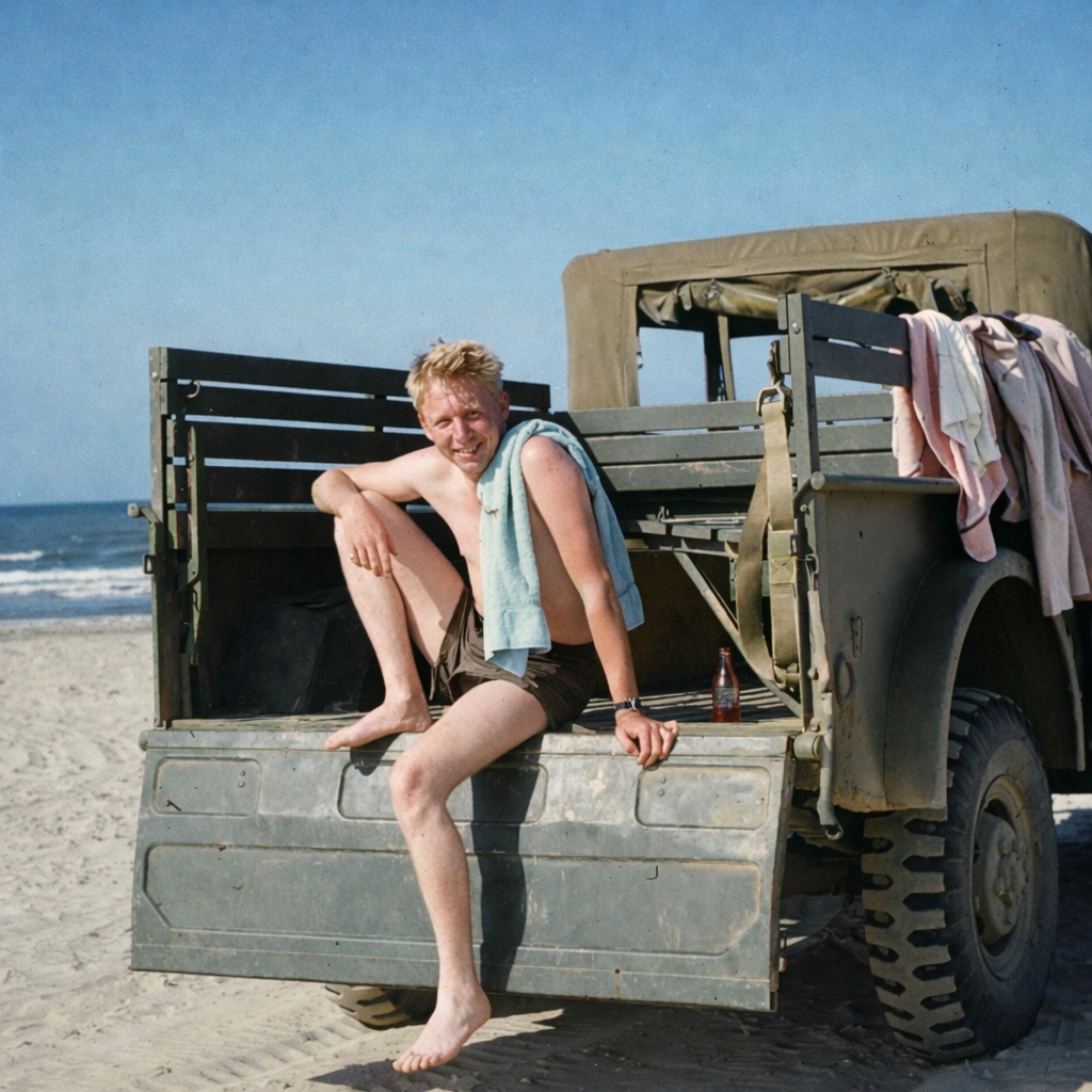 A beach-day photograph that preserves far more than the scene shown in the frame.