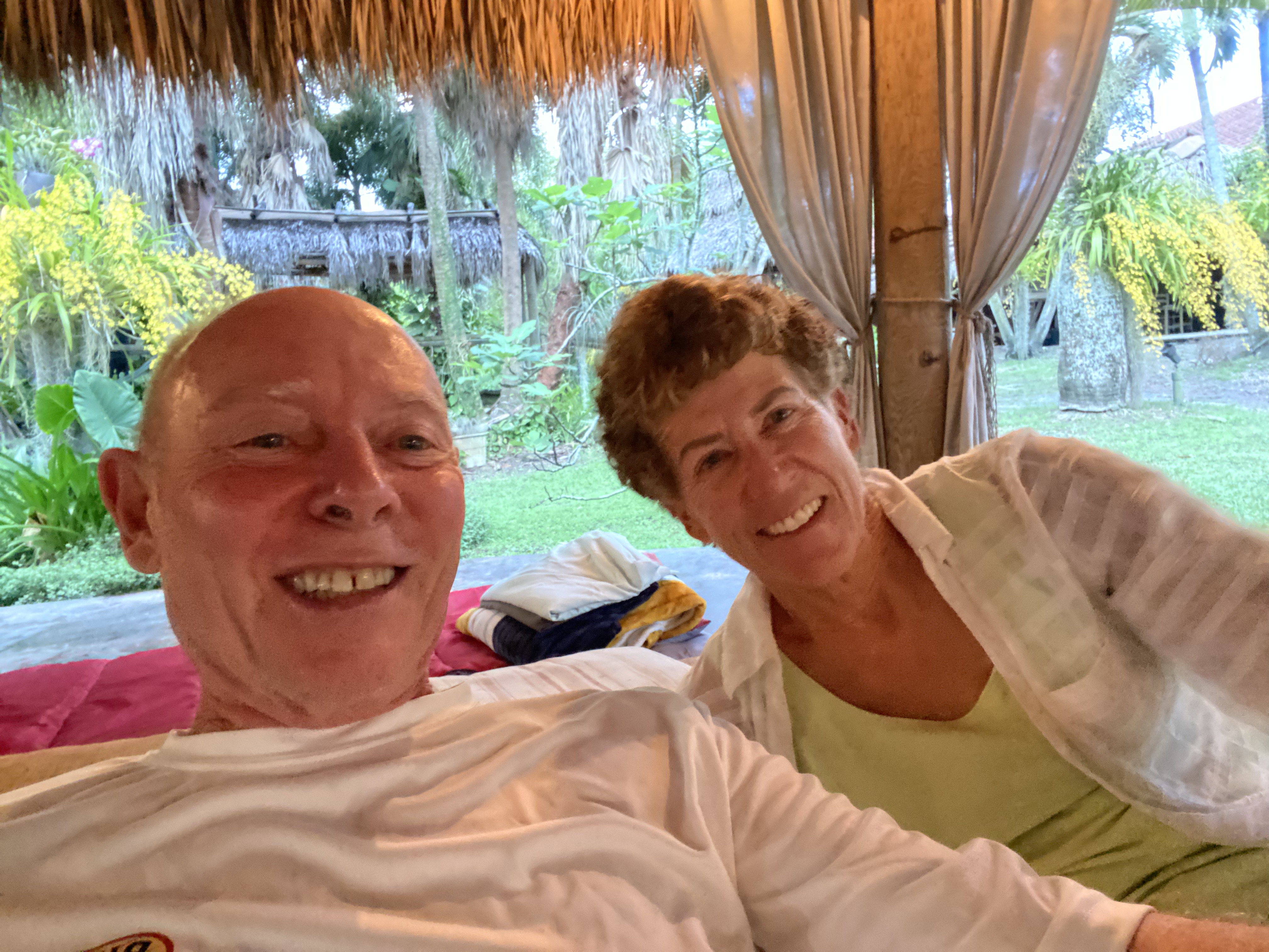 Tim and Kym relaxing together during their weekend in Redlands.