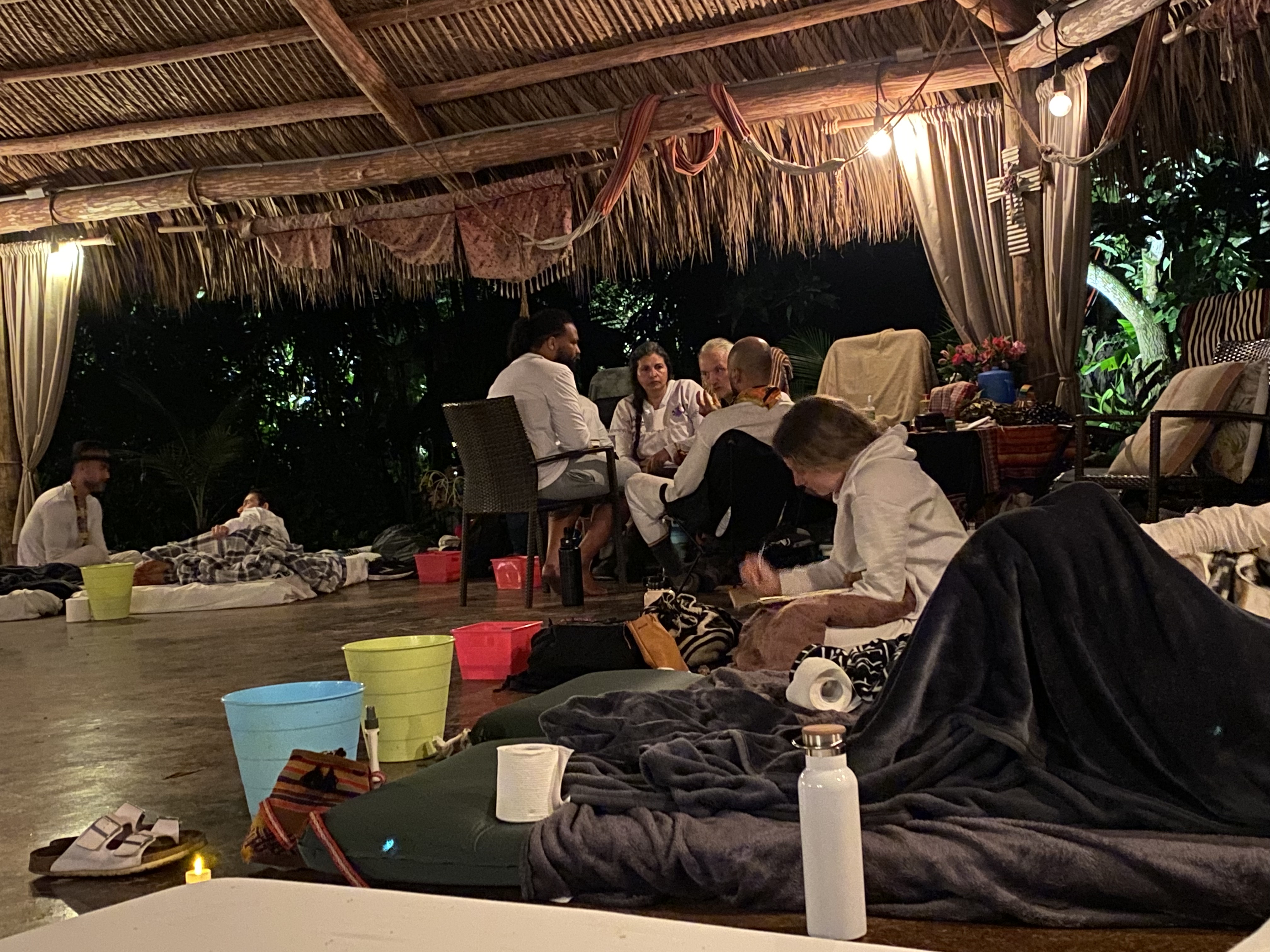 The community together during the quiet hours of the night.