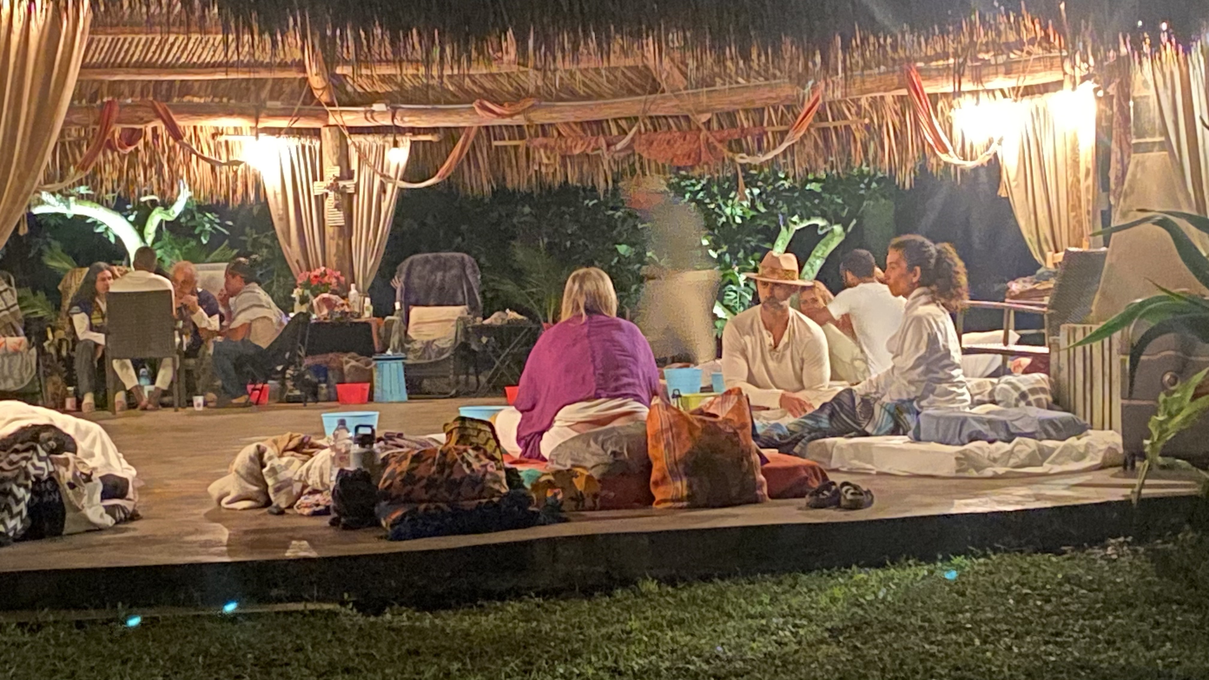 Participants gathered in the pavilion as the weekend moved toward its close.
