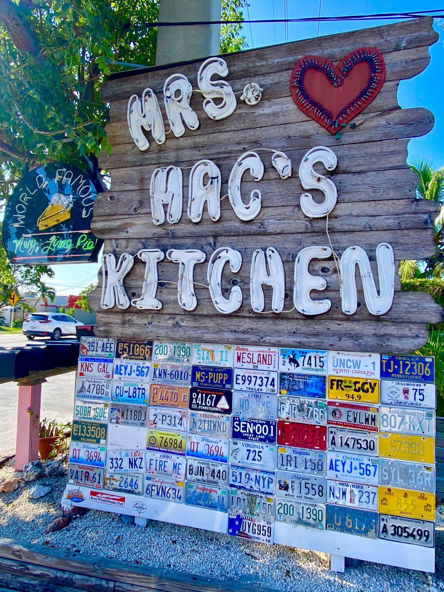 The hand-painted Mrs. Mac’s Kitchen sign.