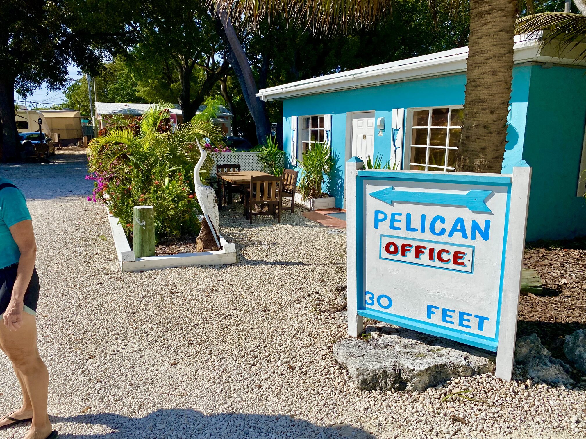 The small, friendly office at The Pelican.